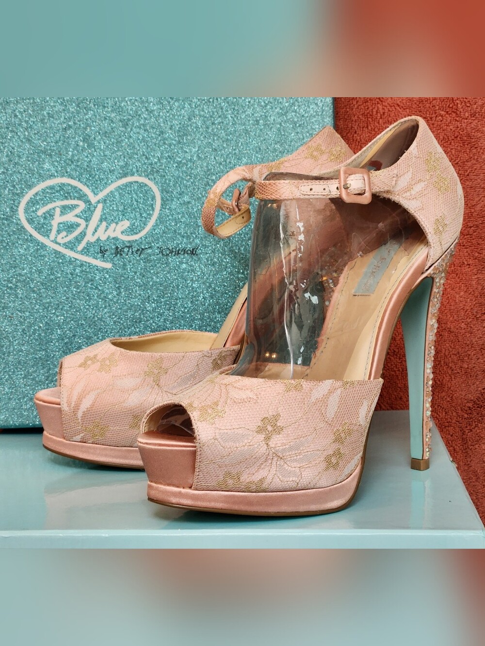 "Veil"- Blue Series Platform Dress Pumps by Bestey Johnson, sz 8.5